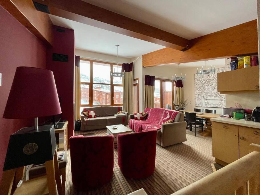Confort Et Espace Pour Cet Appartement Duplex De 100 M2 Avec Grand Sejour Expose Sud Avec Cheminee, 4 Chambres , Acces Direct Aux Pistes De Ski Et Au Golf Dans La Residence Edenarc Avec Piscine, Jacuzzi Et Spa Bourg-Saint-Maurice Exterior foto